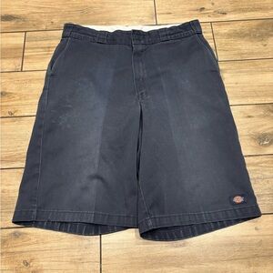 Y2K Dickies Super Baggy Navy Blue Shorts Size 34W 13 Inch Inseam Sunfaded